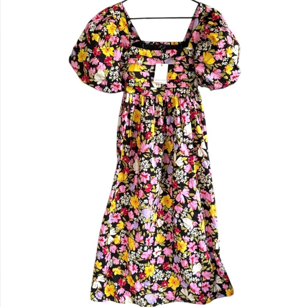 NWT Nobody's Child Nova Puff Sleeve
Black Floral Midi Dress Size 6 - Picture 4 of 15